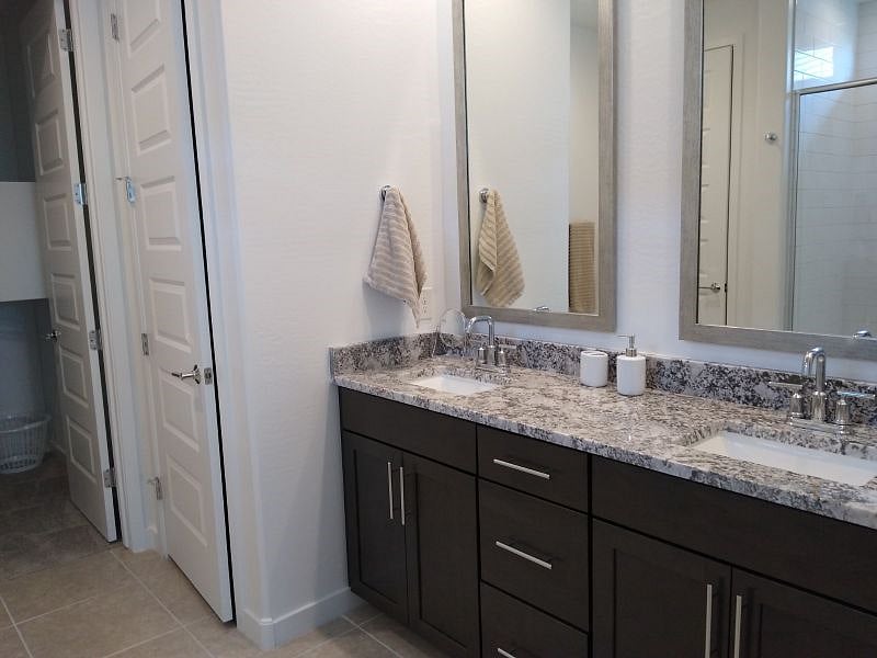 Master Bath with dual sinks
