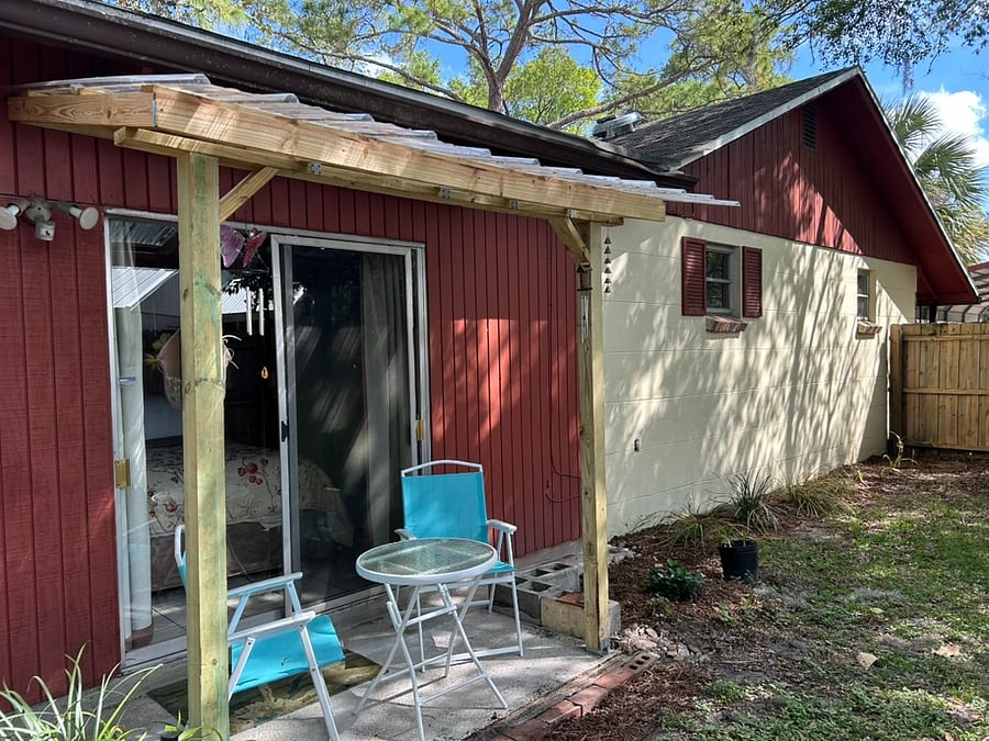 Covered patio outside bedroom 2