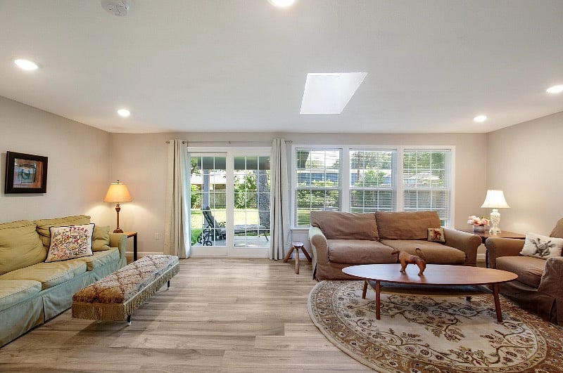 Sunroom: second large living area with access to large backyard