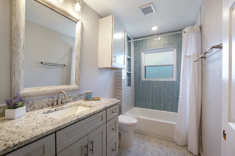 Beautifully renovated tiled bathroom upstairs (second bath)