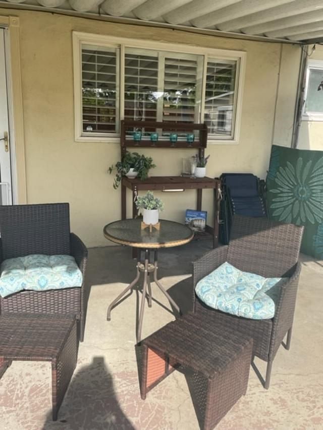 Patio time for morning coffee