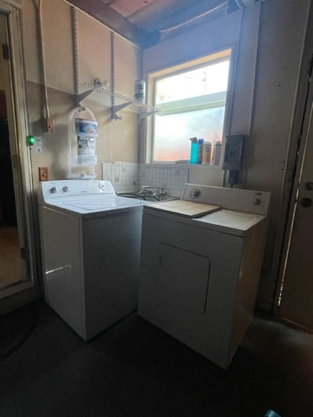 Washer and Dryer. A little wonky but they work great.