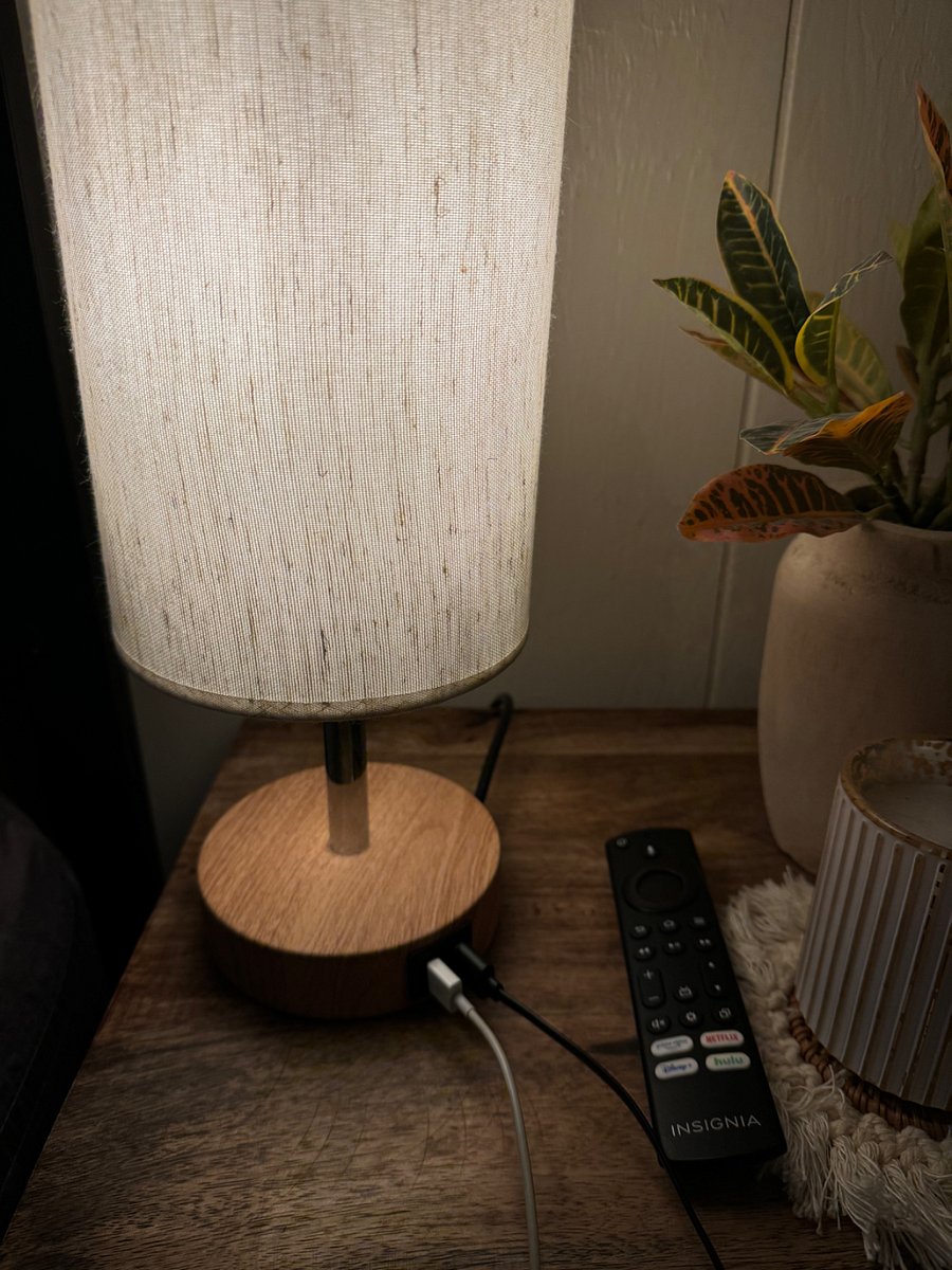 Bedside charging in both rooms