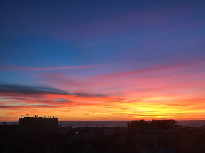 Sunsets from the living room