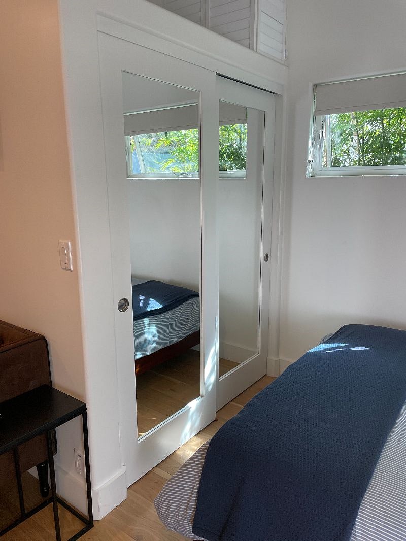 Mirrored closet doors