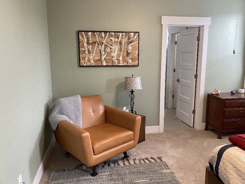 chair in guest bedroom