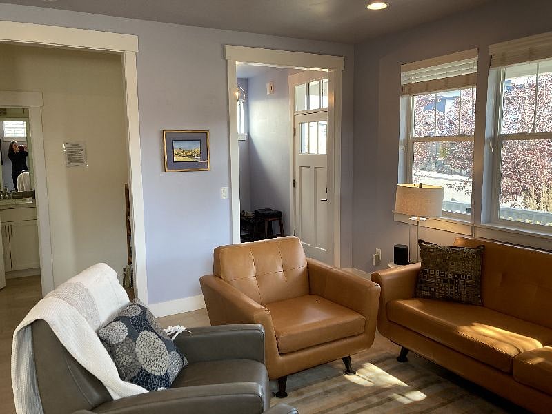 Door on left is to primary bedroom for FF guest.