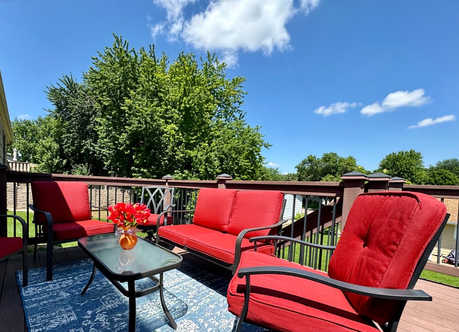 Deck seasonal furniture.