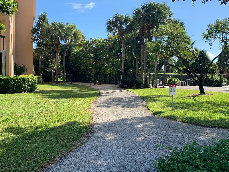Walking path on property