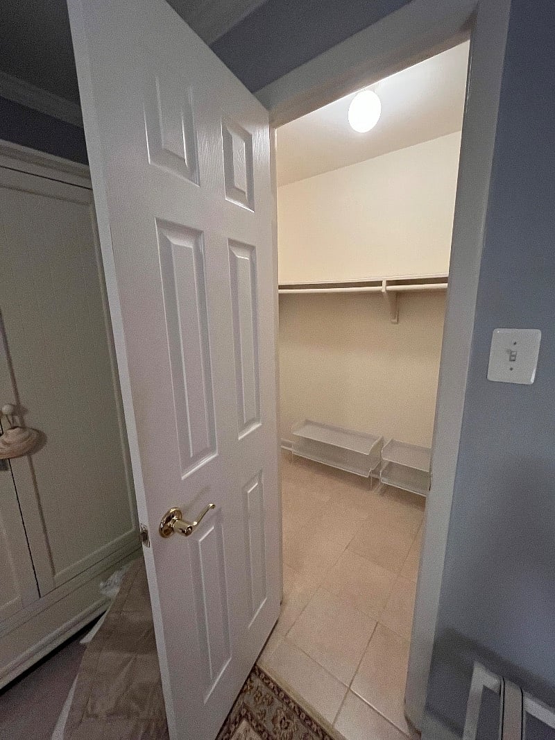 Master bedroom walk in closet.