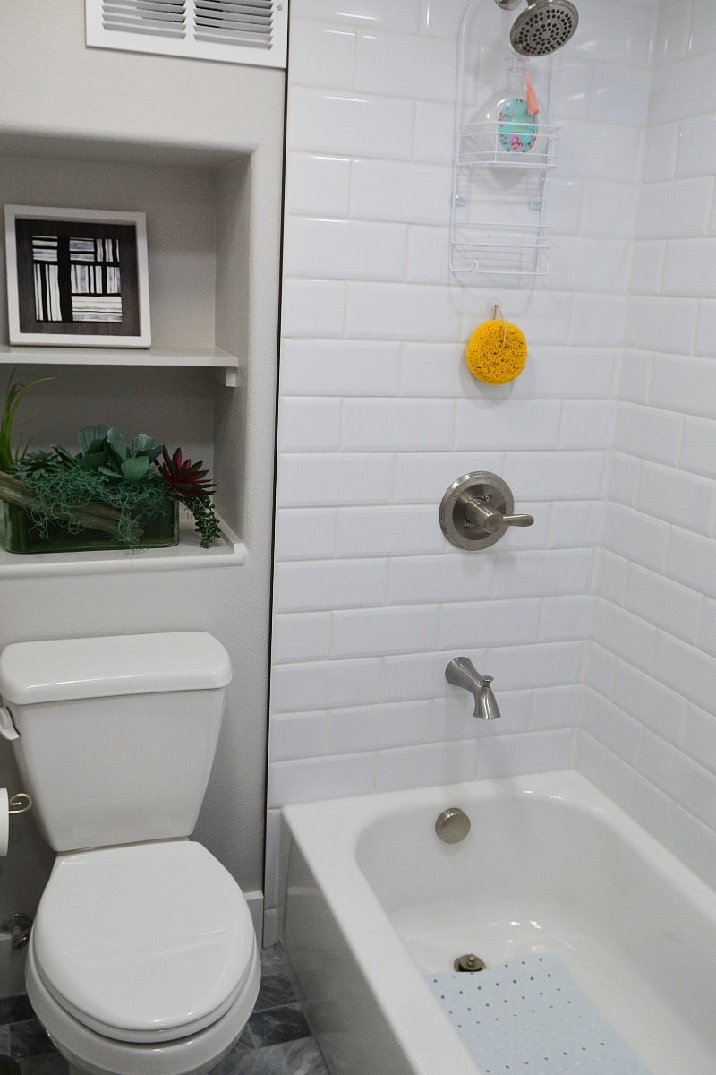 Bathroom fully stocked from bubble bath to blow dryer.