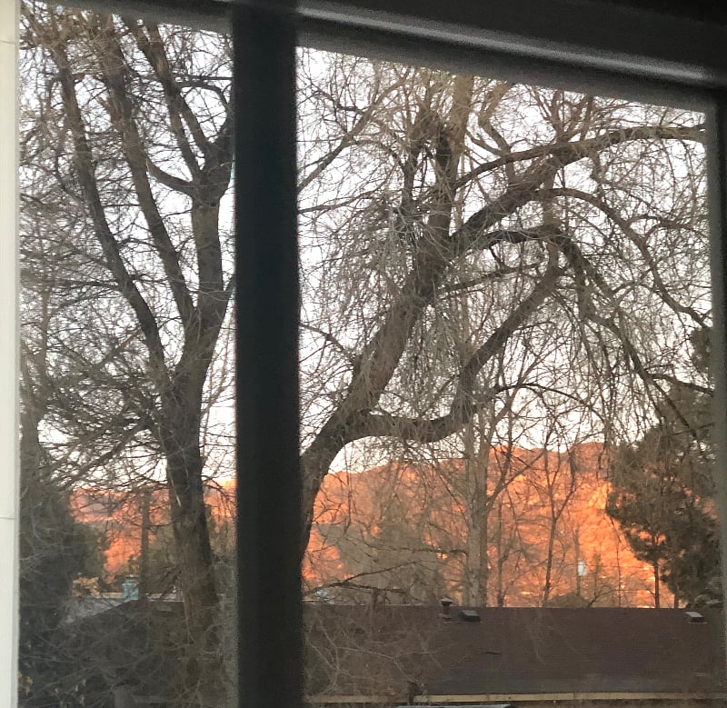 Wake up to see the ORANGE! mountain view! There are actually TWO sun rise mountain views if you feel like waking up before 6 AM to enjoy them.