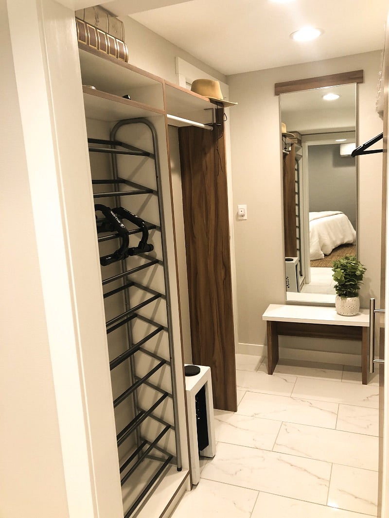 This is half of your custom built walk-in closet, with a bit more storage behind.
