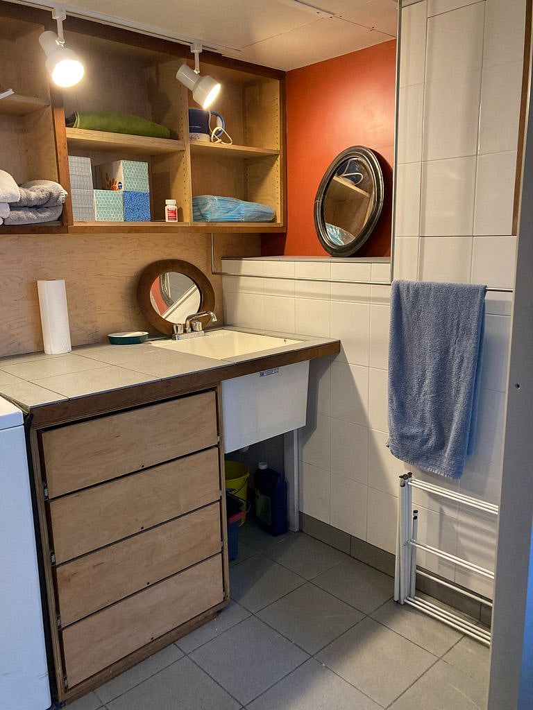 Full private bathroom with a walk-in shower