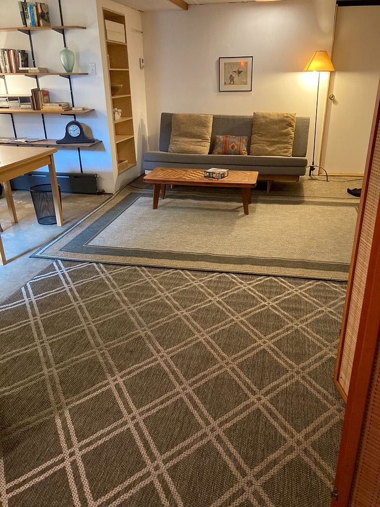 Bed positioned as a couch