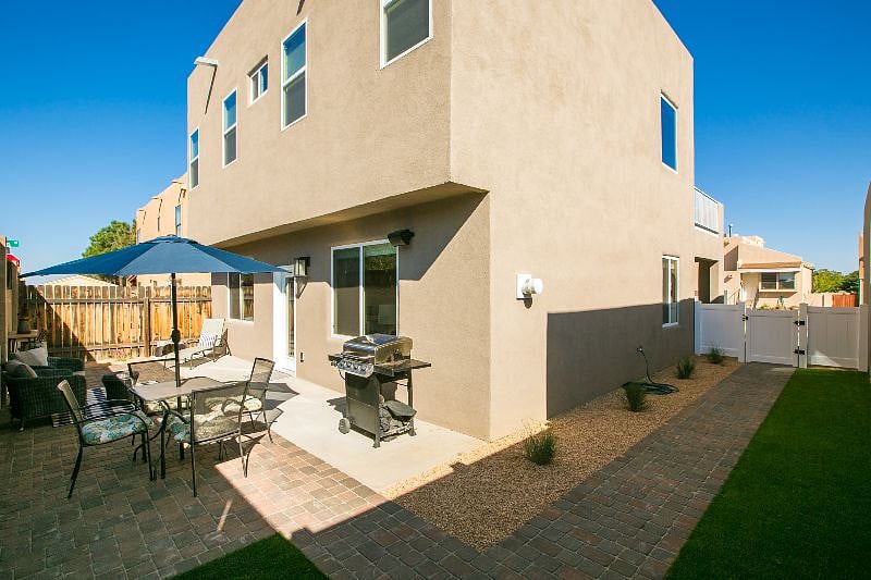 Backyard with outdoor living