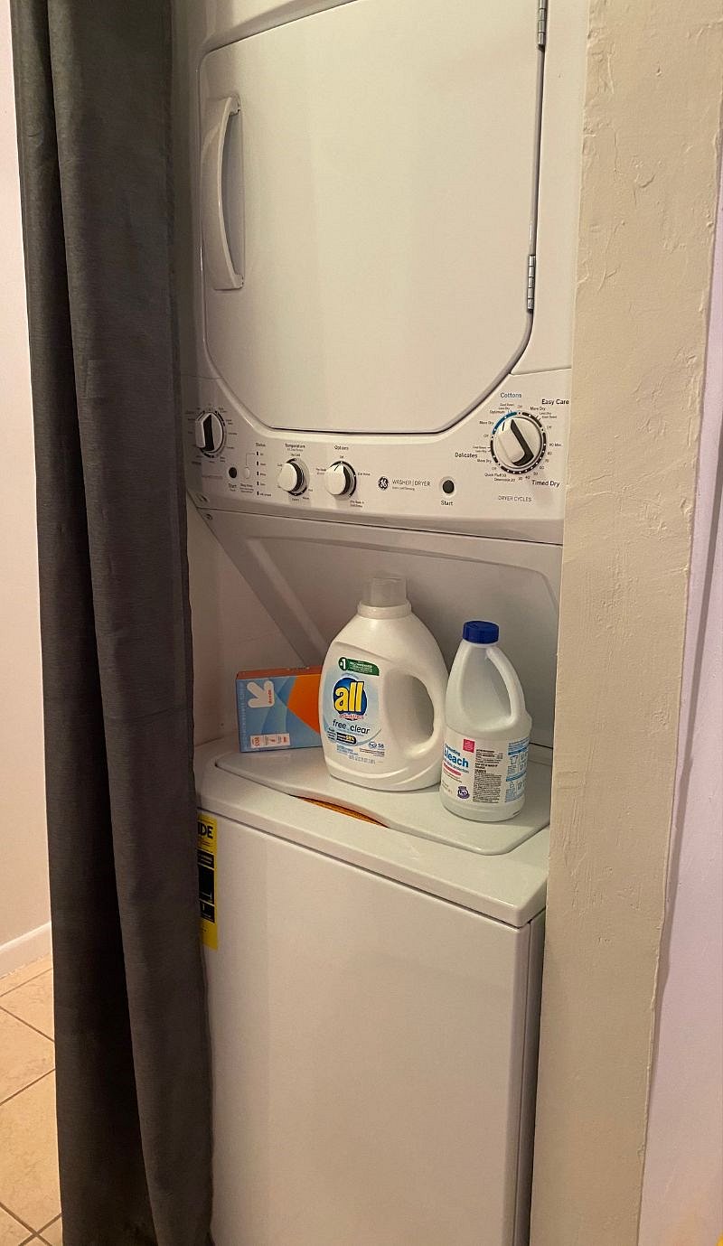 In unit washer and dryer