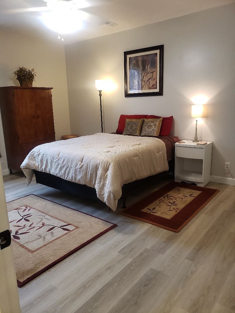 Queen bedroom.  Generous double wide closet