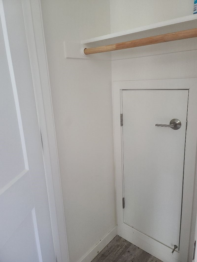 Downstairs storage closet