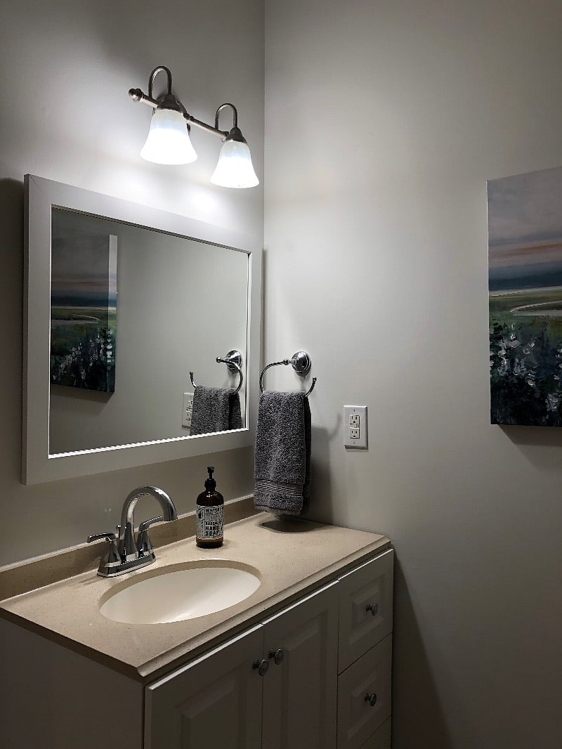 Large bathroom off the main living area.