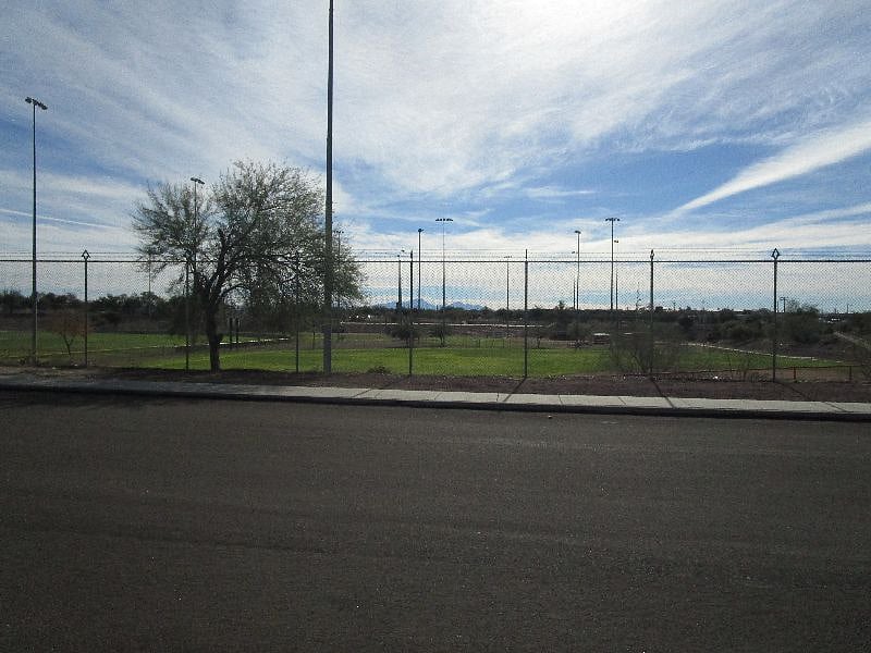 Baseball field across the street 