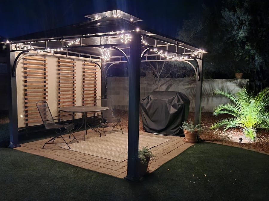 Private patio for tenants