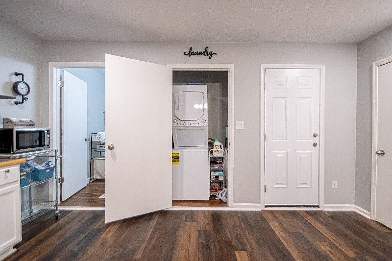 For your convenience, in unit washer and dryer.