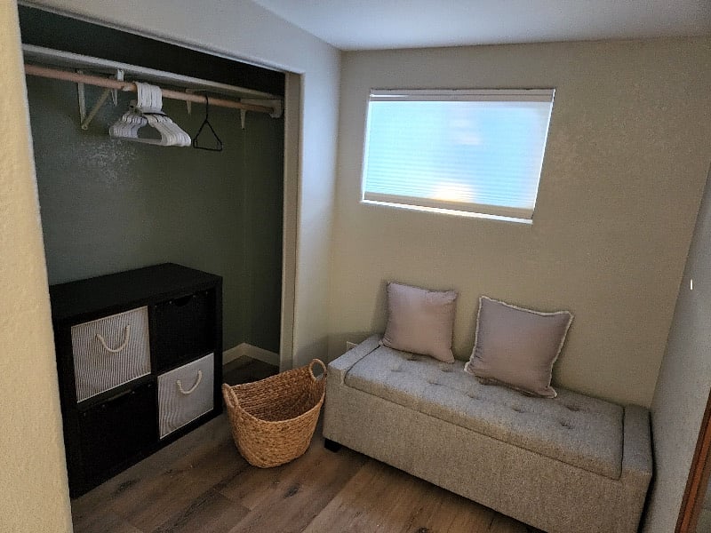 seperate dressing/closet area off 2nd bedroom.
