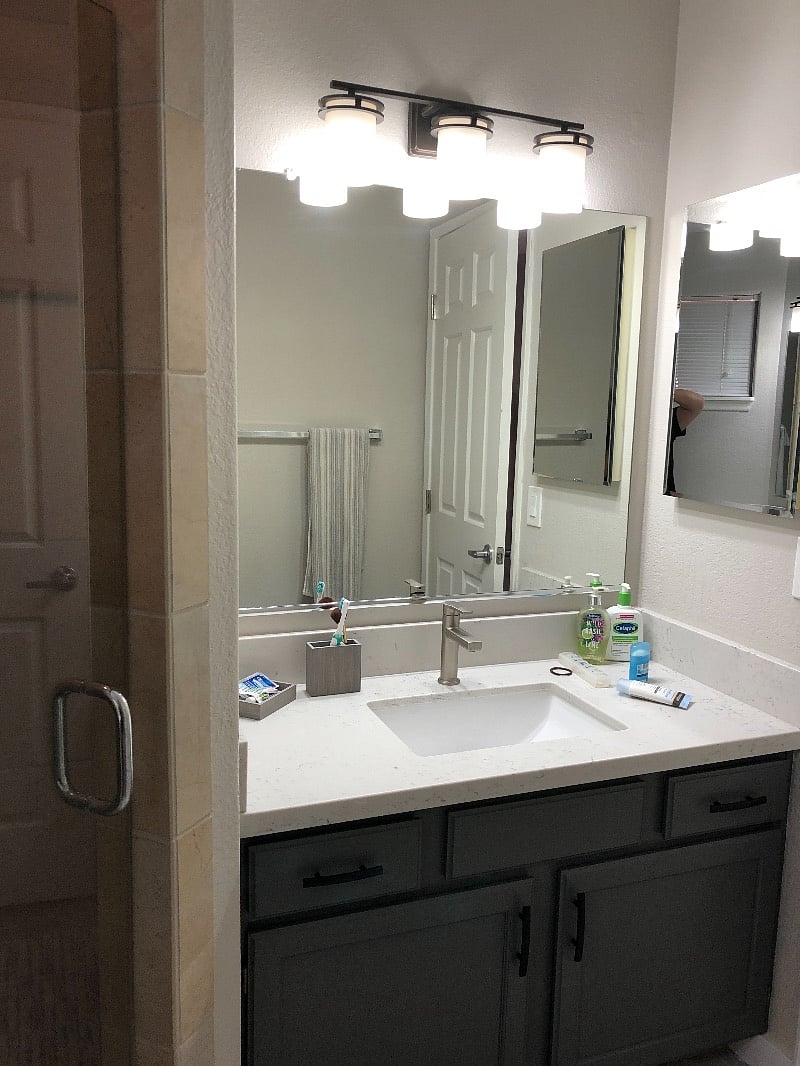 One of two sinks in master bath ensuite