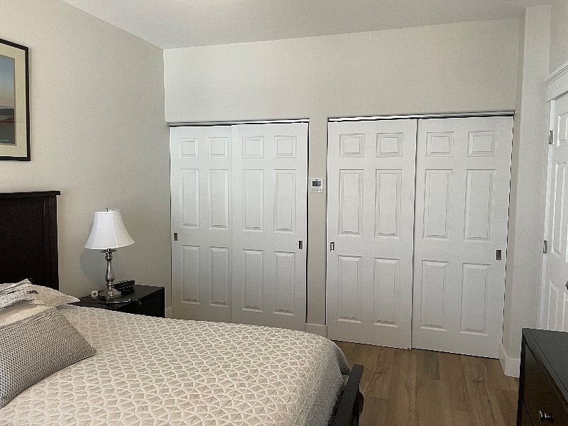 two 5 ft closets 