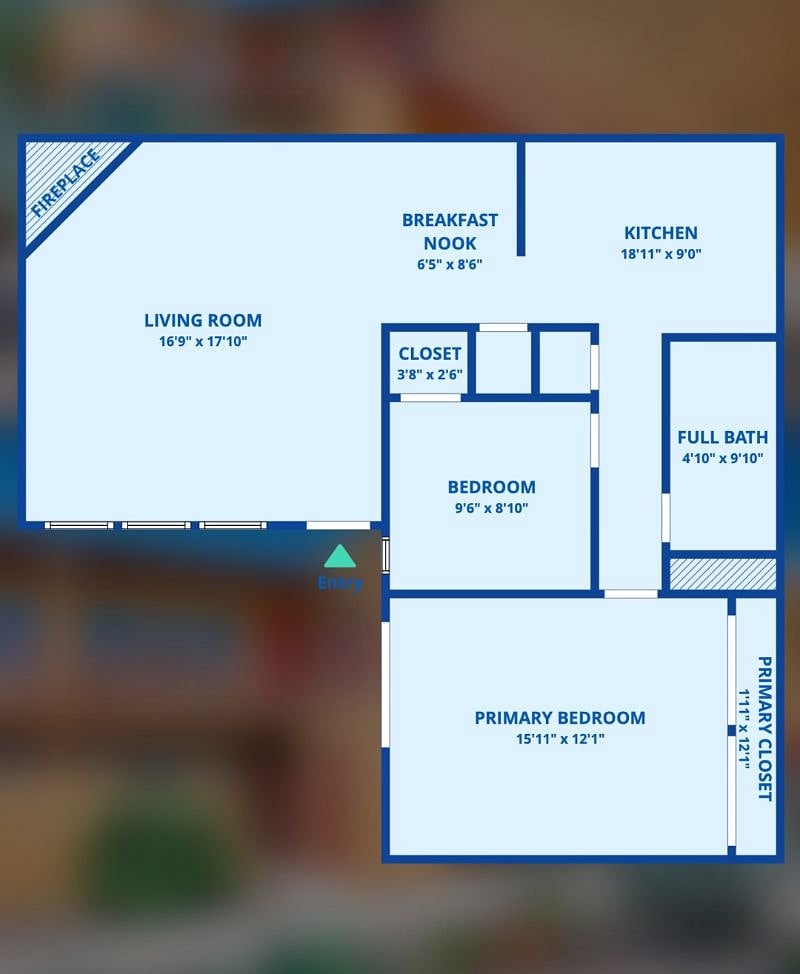 Here's the floor plan of the condo, giving you a clear view of the layout and helping you get a feel for the space.