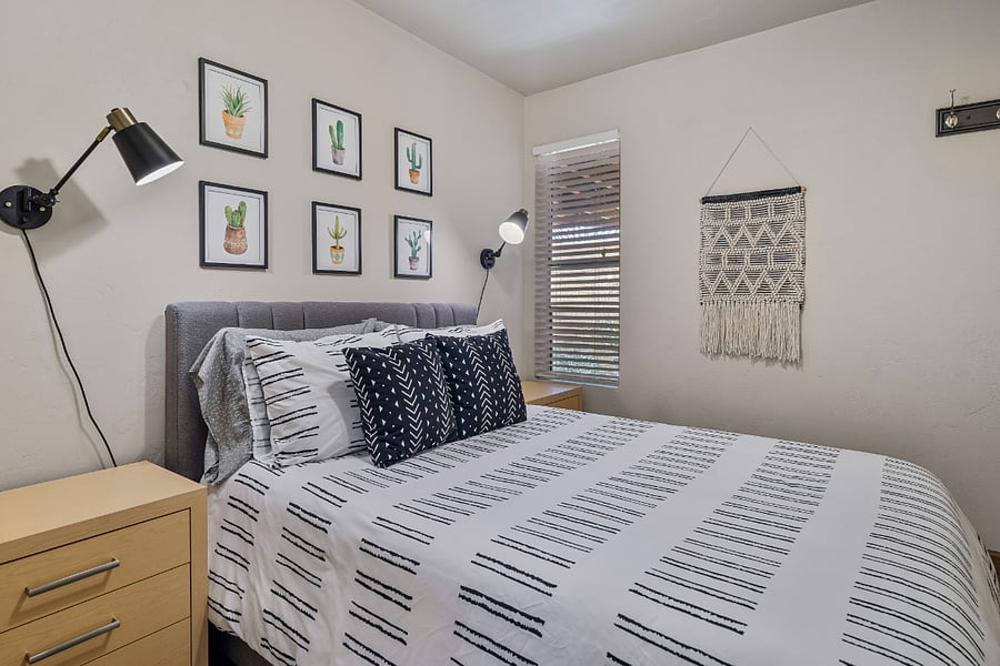 Our cozy second bedroom features a full-sized bed with a plush Nectar mattress that our guests absolutely love for its comfort and support!