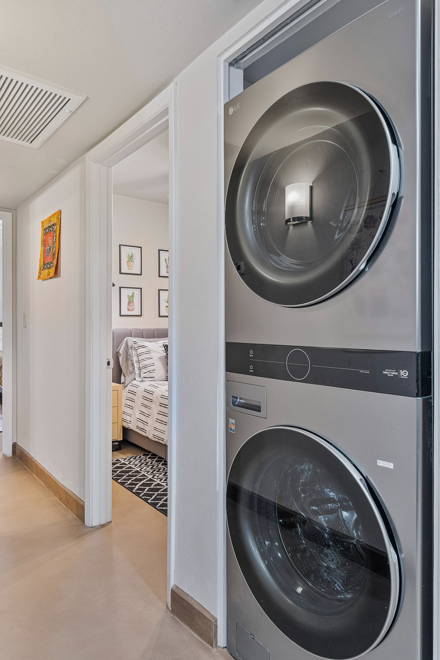 We've upgraded our laundry facilities with a brand-new LG Smart Laundry Center. This includes a 4.5 cu. ft. washer and a 7.4 cu. ft. dryerperfect for meeting all your laundry needs with modern convenience!
