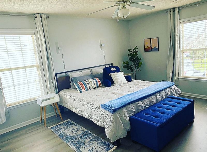 Master Bedroom with King Bed, Walk-in Closet and Drawers