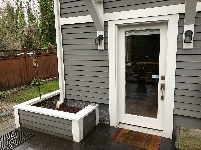 Private patio entry.
