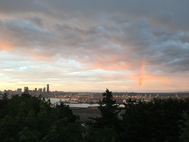 Beautiful view of downtown just a 10 minute walk up Admiral Way.