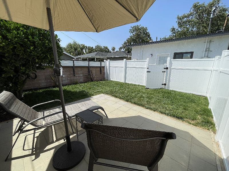 Private backyard space to relax and enjoy with our two-legged or four-legged friends.
