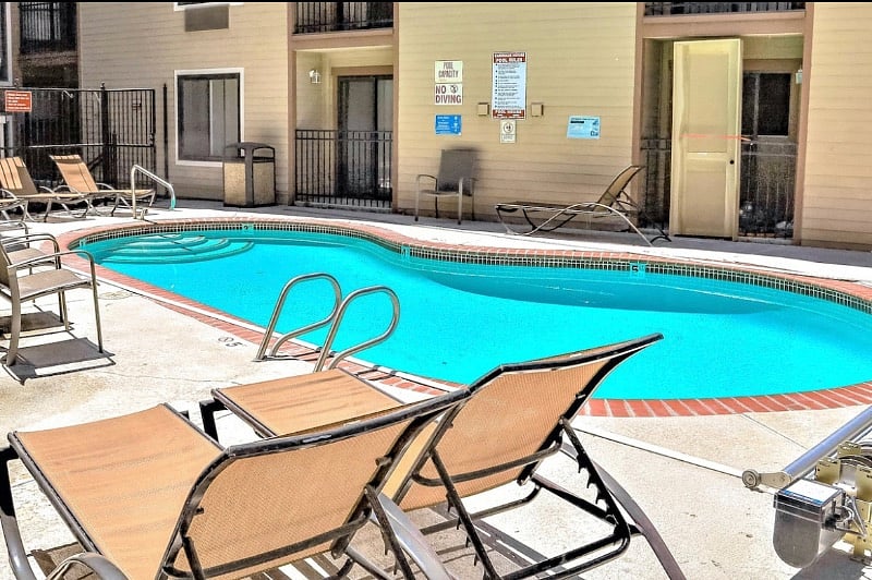 relaxing outdoor pool