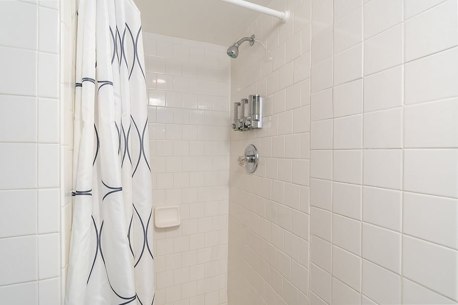 basement bathroom with shower