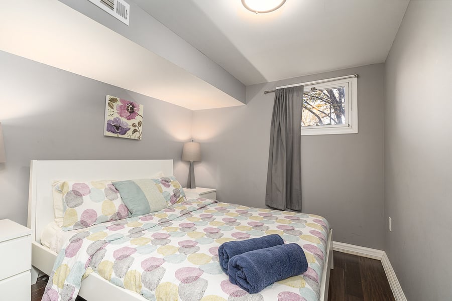 basement bedroom #2 with queen bed