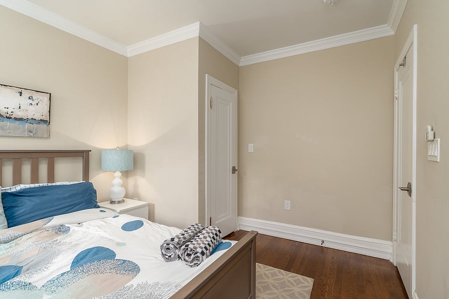 second floor middle bedroom with king bed