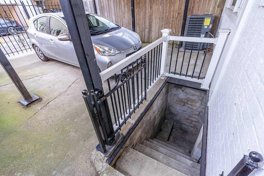 private downstairs entrance for basement bedroom #1
