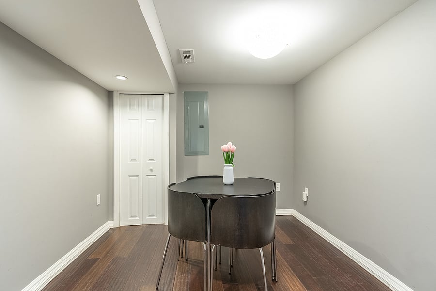 basement dining area