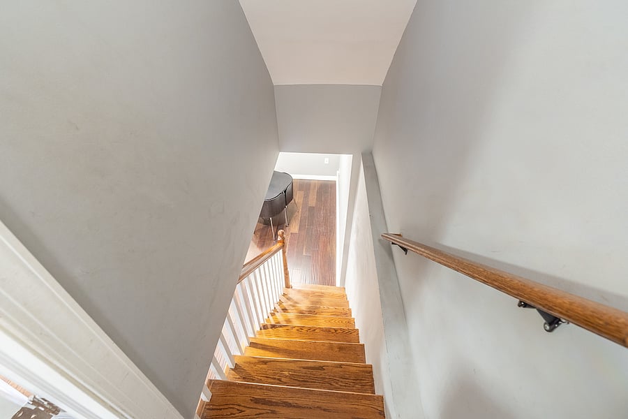 staircase to basement from first floor 