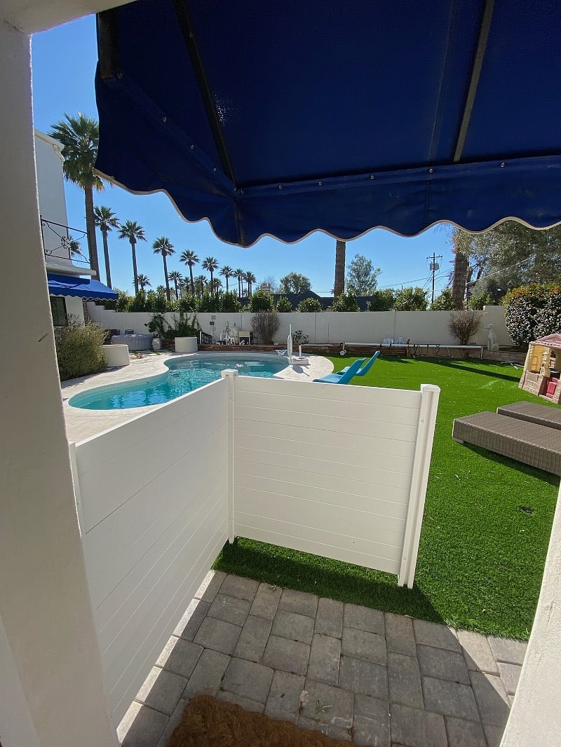 Backyard and pool