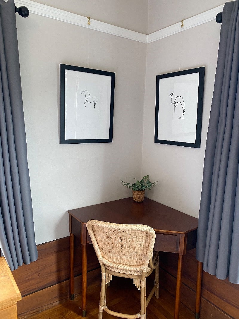 Writing desk in primary bedroom.