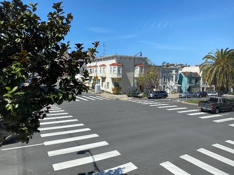 View of Sutro Tower from this large corner apartment