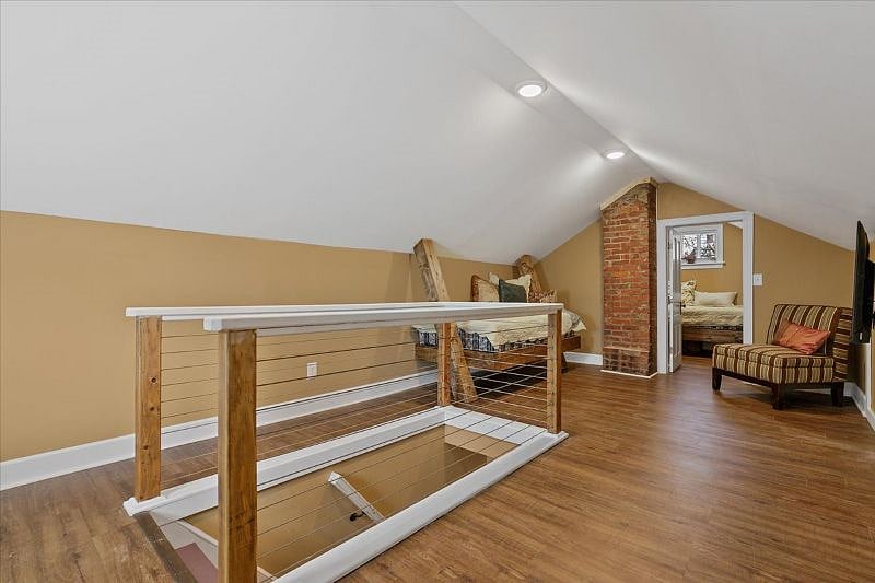 Dedicated remote work area with reliable internet and comfortable seating, supporting work-from-home needs during extended stays in Midtown Greensboro.