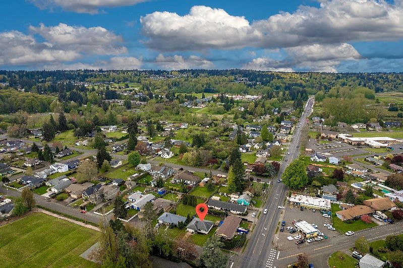 Aerial view looking East.