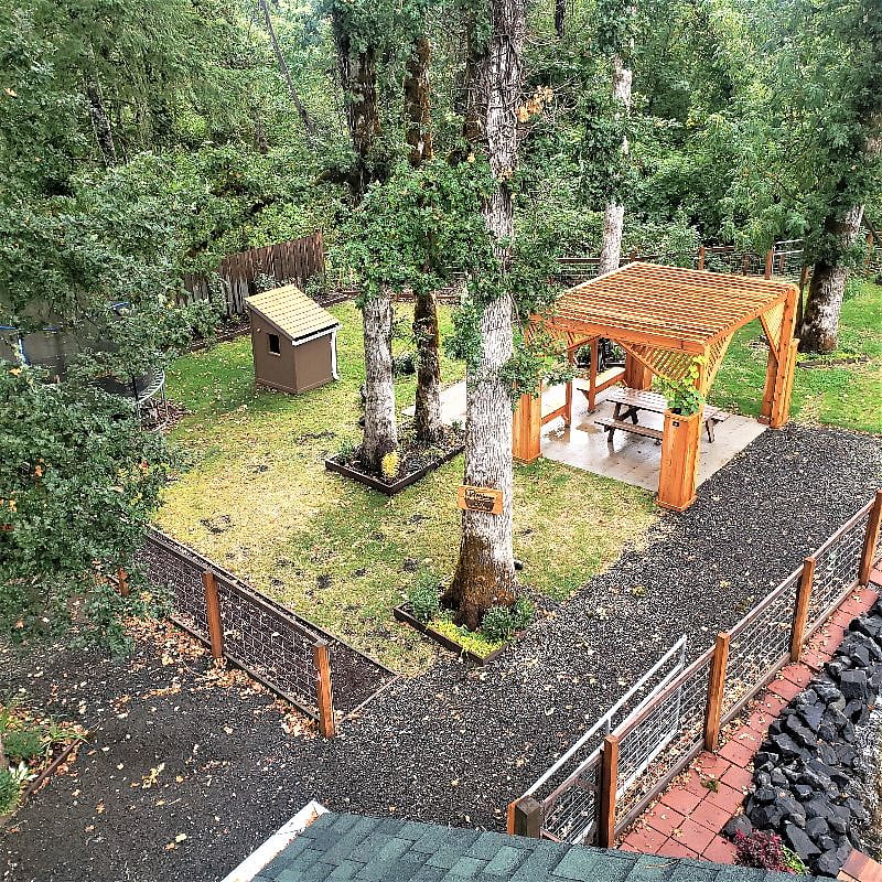 SE aerial view of private park.